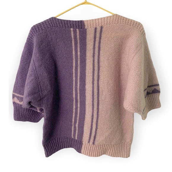 Hand-knit VINTAGE Purple Sweater 💜 - Picture 3 of 5